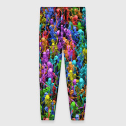 Женские брюки 3D Разноцветные скелеты