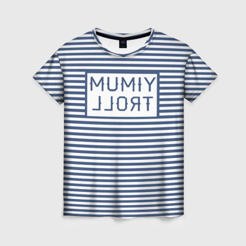 Женская футболка с принтом Мумий Тролль, вид спереди №1
