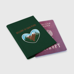 Обложка для паспорта матовая кожа Добро пожаловать в Твин Пикс - фото 2