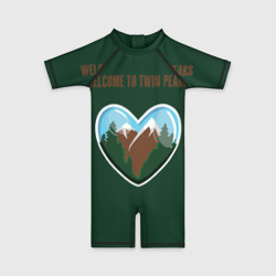 Детский купальный костюм 3D Добро пожаловать в Твин Пикс