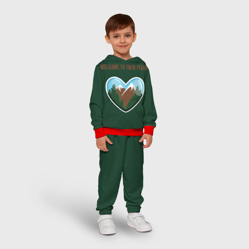 Детский костюм с толстовкой 3D Добро пожаловать в Твин Пикс, цвет красный - фото 3