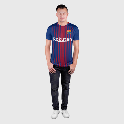 Мужская футболка 3D Slim Фк Барселона, цвет 3D печать - фото 4