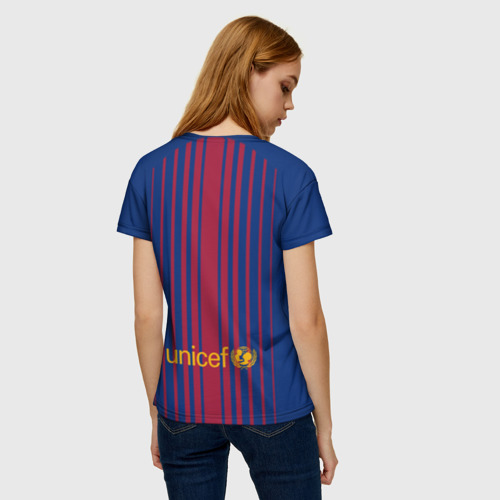 Женская футболка 3D Фк Барселона, цвет 3D печать - фото 4