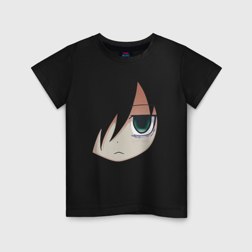 Детская футболка хлопок Tomoko Kuroki Face, цвет черный
