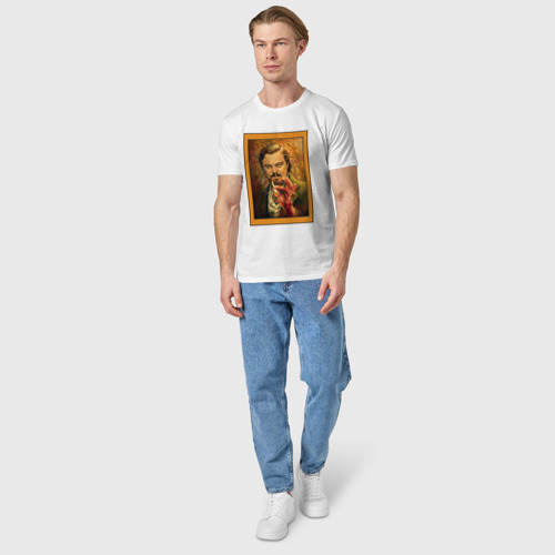Мужская футболка хлопок Кельвин Кэнди, цвет белый - фото 5