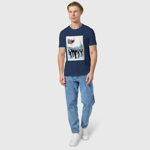 Мужская футболка хлопок Бешеные псы, цвет темно-синий - фото 5
