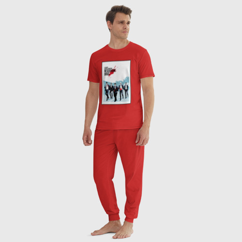 Мужская пижама хлопок Бешеные псы, цвет красный - фото 5