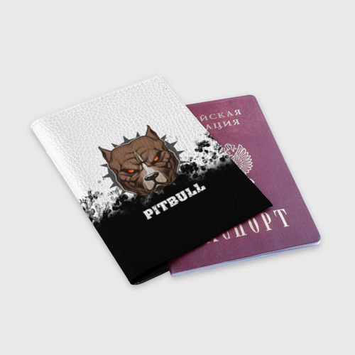 Обложка для паспорта матовая кожа Pitbull - фото 3