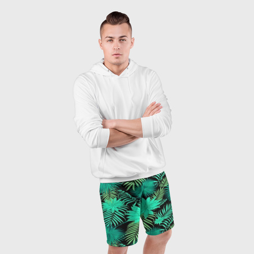 Мужские шорты спортивные Tropical pattern, цвет 3D печать - фото 5