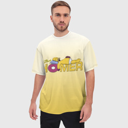 Мужская футболка oversize 3D Гомер Симпсон - фото 2