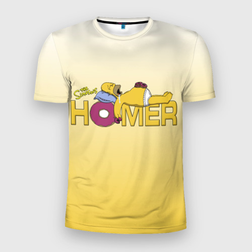 Мужская футболка 3D Slim Гомер Симпсон, цвет 3D печать