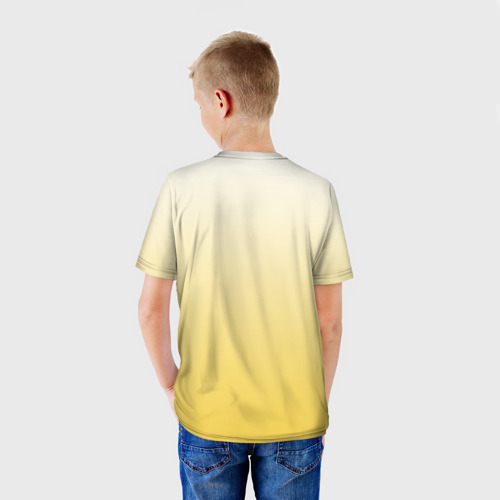 Детская футболка 3D с принтом Гомер Симпсон, вид сзади #2