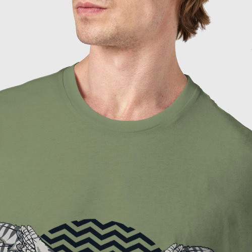 Мужская футболка хлопок Twin Peaks, цвет авокадо - фото 6