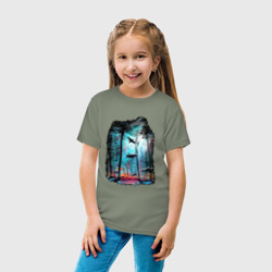 Детская футболка хлопок Подводный мир лес с акулами - фото 2