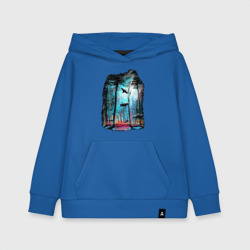 Детская толстовка хлопок Подводный мир лес с акулами