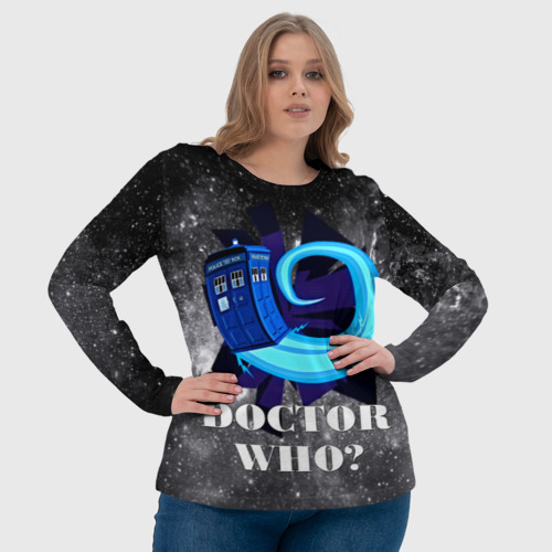 Женский лонгслив 3D Doctor who? - фото 6