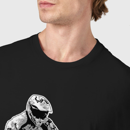 Мужская футболка хлопок Мотокросс, цвет черный - фото 6