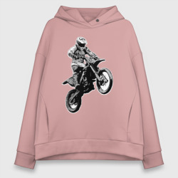Женское худи Oversize хлопок Мотокросс