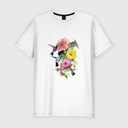 Мужская футболка хлопок Slim Калибри и цветы