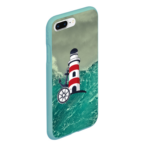 Чехол для iPhone 7Plus/8 Plus матовый Морской, цвет мятный - фото 3