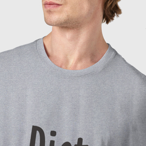 Мужская футболка хлопок Diet. Not Today, цвет меланж - фото 6