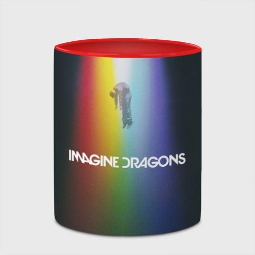 Кружка с полной запечаткой Imagine Dragons, цвет белый + красный - фото 4