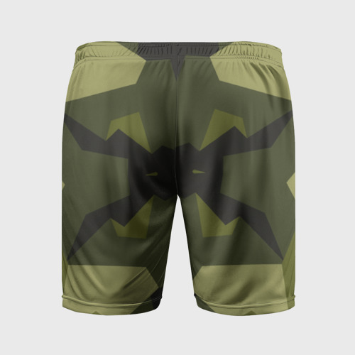 Мужские шорты спортивные Геометричный Камуфляж Череп, цвет 3D печать - фото 2