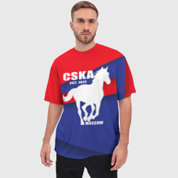 Мужская футболка oversize 3D CSKA est. 1911 - фото 2