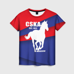 Женская футболка 3D CSKA est. 1911