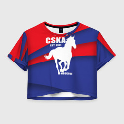 Женская футболка Crop-top 3D CSKA est. 1911