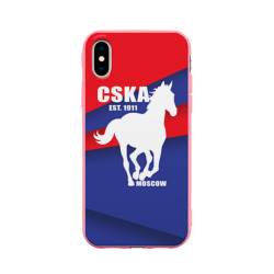 Чехол для iPhone X матовый CSKA est. 1911