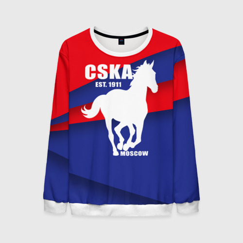 Мужской свитшот 3D CSKA est. 1911, цвет белый