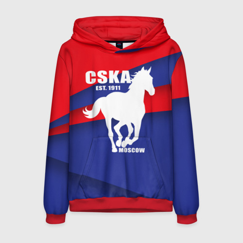 Мужская толстовка 3D CSKA est. 1911, цвет красный