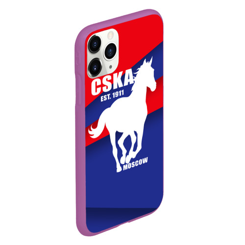 Чехол для iPhone 11 Pro матовый CSKA est. 1911, цвет фиолетовый - фото 3