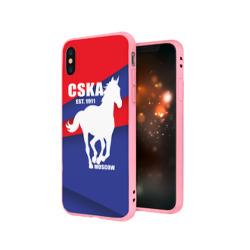 Чехол для iPhone X матовый CSKA est. 1911 - фото 2