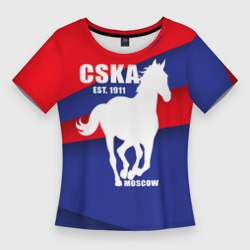 Женская футболка 3D Slim CSKA est. 1911