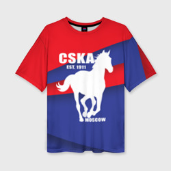 Женская футболка oversize 3D CSKA est. 1911