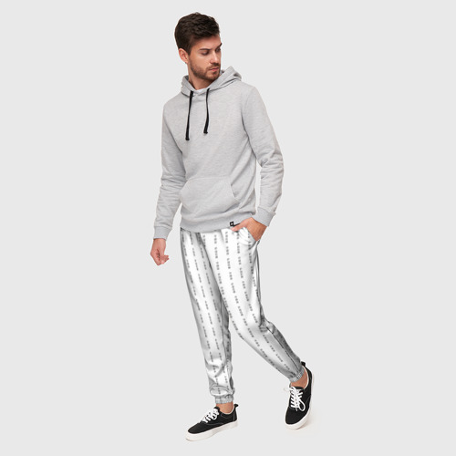 Мужские брюки 3D с принтом Fuck You (Цвет Белый), фото на моделе #1