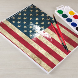 Альбом для рисования Флаг США с белым орлом - фото 2