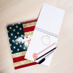 Скетчбук Флаг США с белым орлом - фото 2
