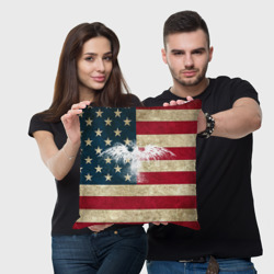 Подушка 3D Флаг США с белым орлом - фото 2
