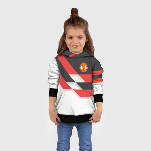 Детская толстовка 3D Manchester United - Stripe, цвет черный - фото 4