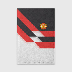 Обложка для паспорта матовая кожа Manchester United - Stripe