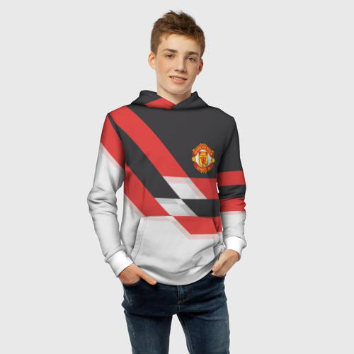 Детская толстовка 3D Manchester United - Stripe - фото 6