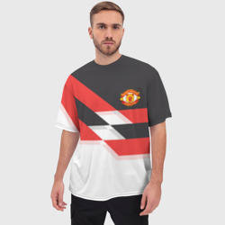 Мужская футболка oversize 3D Manchester United - Stripe - фото 2