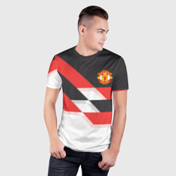 Мужская футболка 3D Slim Manchester United - Stripe - фото 2