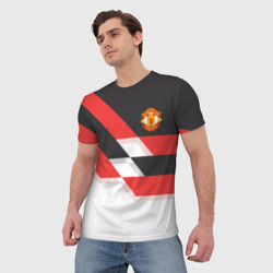 Мужская футболка 3D Manchester United - Stripe - фото 2