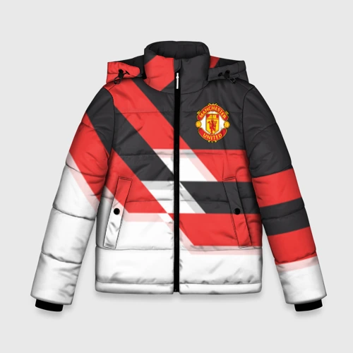 Зимняя куртка для мальчиков 3D Manchester United - Stripe