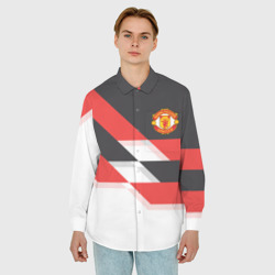 Мужская рубашка oversize 3D Manchester United - Stripe - фото 2