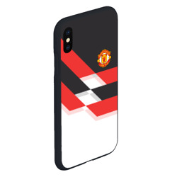 Чехол для iPhone XS Max матовый Manchester United - Stripe - фото 2